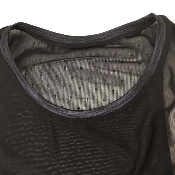 Zyia Active Luxe Mesh Crop Tank NWT Size XXL Sheer Sleeveless Black Dot Calm - Picture 5 of 9